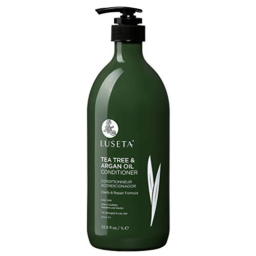 Luseta Çay Ağacı Yağı Kremi - Doğal Anti Kepek Tedavisi için Kuru ve Hasarlı Saç, Sülfat Ücretsiz ve Güvenli için Renk Tedavi