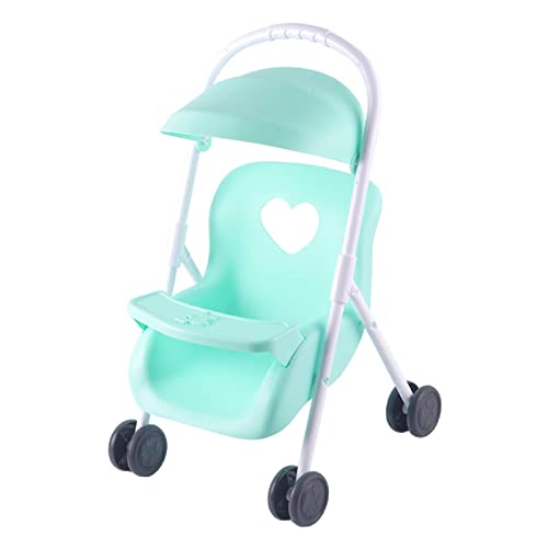 NC Bebek Bebek Arabası Puset Katlanabilir Mini Puset Çocuk Oyun-Çim Yeşil, 25x26x42 cm