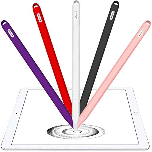pkrLOVEwm Apple Kalem Kapağı, İkinci Nesil Apple Kalem için Ultra İnce Silikon Koruyucu Kapak, Yumuşak ve Rahat,Apple Kalem