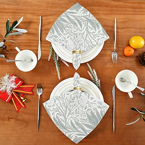 Aile Yemekleri, Düğünler, Mutfak, Şükran Günü, Noel, Partiler için YUEND Saten Kumaş Peçeteler (20 x 20 İnç) - William Morris