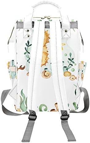 Deniz atı kişiselleştirilmiş bebek bezi çantası çok fonksiyonlu sırt çantası bebek bezi çantası seyahat sırt çantası Unisex
