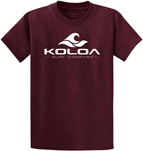 Koloa Sörf A. Ş. Dalga Logolu Pamuklu Tişörtler X-Large Tall-XLT, Atletik Bordo