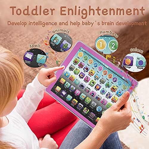 Öğrenme Tablet Oyuncak, bebek Tablet Okul Öncesi Çocuk Erken Eğitim Dokunmatik Pad için Eğlenceli Öğrenmek Numarası ABCs Yazım