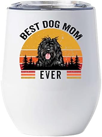 En iyi Köpek Anne Hiç Fincan-Portekizce su bardağı 12 oz Kapaklı Hediye Köpekler Sevgilisi İçin-Vintage Günbatımı şarap bardağı-Komik