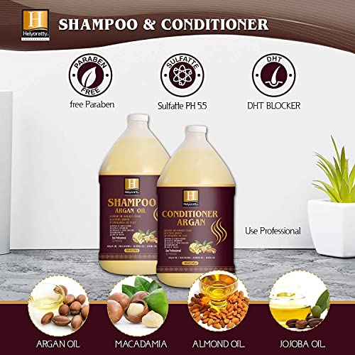 Helyoratty profesyonel Şampuan ve saç Kremi Erkekler ve Kadınlar için Ayarlayın / toplu galon Profesyonel Saç Ürünleri Renk