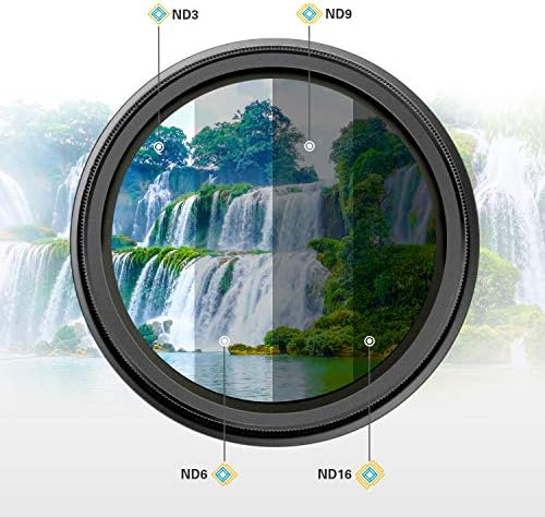 Polaroid Optik 55mm Çok Kaplamalı Değişken Aralığı [ND3, ND6, ND9, ND16, ND32, ND400] Nötr Yoğunluk Fader Filtre ND2-ND2000-Uyumlu