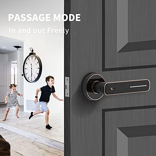 Geek Akıllı Parmak İzi Kapı Kilidi - Biyometrik Kapı Topuzu Anahtarsız Giriş Kapı Kilitleri için Evler / Daireler / Ofisler