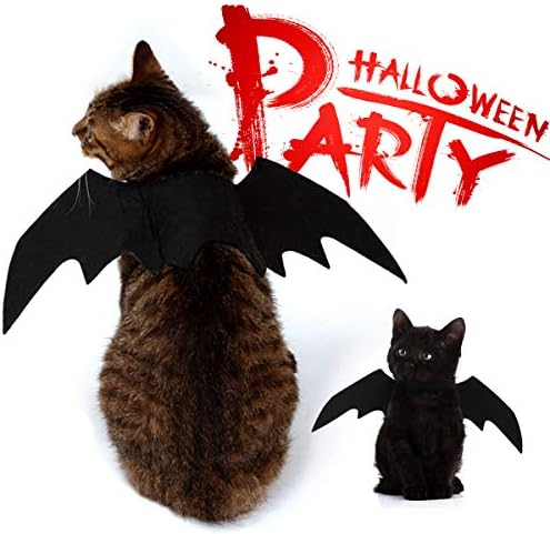 Vikedi Kedi Cadılar Bayramı Kostüm ile Kedi Yaka papyon, Kedi Yarasa Kanatları için Cadılar Bayramı Partisi Cosplay Dekorasyon,
