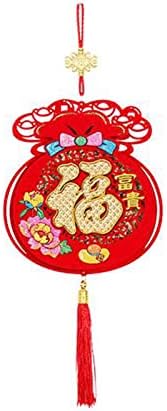 Foglooflower Çin Yeni Yılı Nimet Kolye, çin Düğüm Püskül Yeni Yıl Dekorasyon Geleneksel Duvar Kapılar Asılı Kolye Süsler için