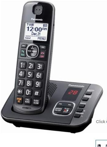 Panasonic KX-TGE633M DECT 6.0 Dijital Teknoloji Telesekreterli Genişletilebilir 3 Ahize Telsiz Telefon (Yenilendi)