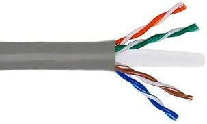 Kentek 1000 Feet FT CAT6 UTP Telli Toplu Kablo 24 AWG 550 MHz Kategori 6 Korumasız Bükümlü Çift PVC Ceket Ethernet RJ45 Ağ