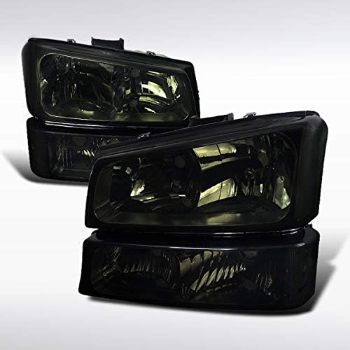 Autozensation Chevy Silverado 2003-2007 ile Uyumlu, Tampon Lambaları ile Kristal Şeffaf Lens Farlar, L + R Çifti Meclisi