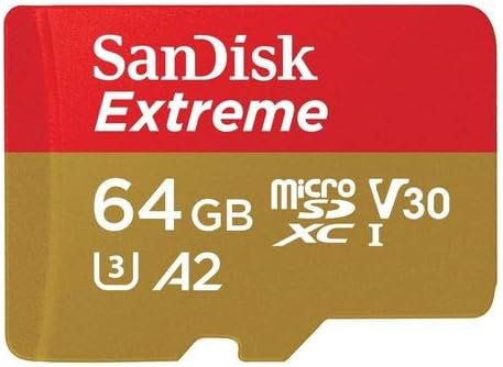 SanDisk Extreme (2 Paket) 64 GB Micro SD Kart Telefon veya Tablet üzerinde Mobil Oyun için SDXC Yuvası ile (SDSQXA2-064G-GN6GN)
