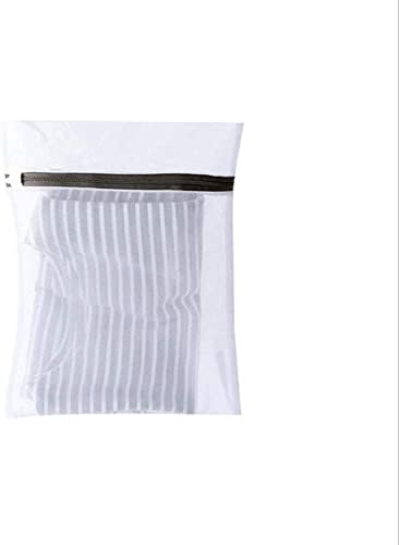 Fermuar Örgü Çamaşır Yıkama Çanta Sutyen Yıkama Çanta Seyahat çamaşır torbası için Bluz Çorap İç Çamaşırı, 3040 cm Güzel İşlenmiş