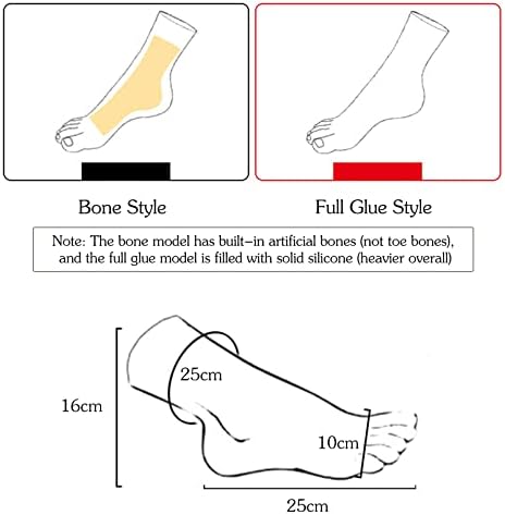 yeah-hhin Manken Silikon Ayak, 27 cm Gerçek Cilt Doku Simülasyon Kadın Ayak Manken Ayakkabı Ekran, Tırnak Sanat, Fetiş Oyuncak,