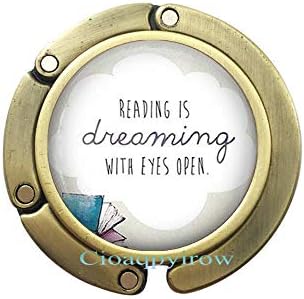 Okuma Gözleriniz Açıkken Rüya Görüyor Çanta Kancası•Okuma Teklifi•Kitap Aşığı•Kitap Kurdu * Çanta Kancası, HO0E374