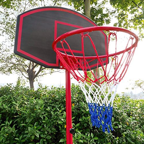 Taşınabilir basketbol potası ve Gol Basketbol Sistemi Yüksekliği Ayarlanabilir 5.4 ft - 7ft Backboard ve Tekerlekler ile Gençlik