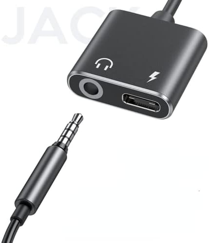 Tip - c Kulaklık Adaptörü Ses İkisi bir arada 3,5 mm Adaptör Kablosu, Şarj Etme, Konuşma ve Müzik Dinleme (kırmızı)
