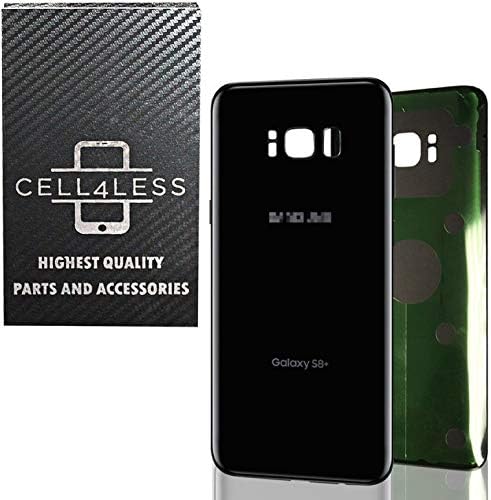 Samsung Galaxy S8 Plus için Özel Temizleme Aleti ve Önceden Takılmış Yapıştırıcı ile CELL4LESS Yedek Arka Cam Kapak Arka Pil