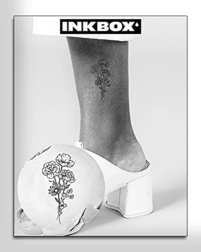 Inkbox Geçici Dövmeler Paketi, Uzun Ömürlü Geçici Dövme, Hokusai ve Amore İçerir ForNow mürekkep Su Geçirmez, 1-2 Hafta Sürer,