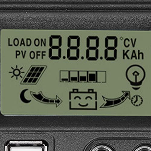 Solar Şarj Regülatörü, iOS Cep Telefonu için Güneş Paneli Şarj Regülatörü 12V 24V Ayarlanabilir (3)