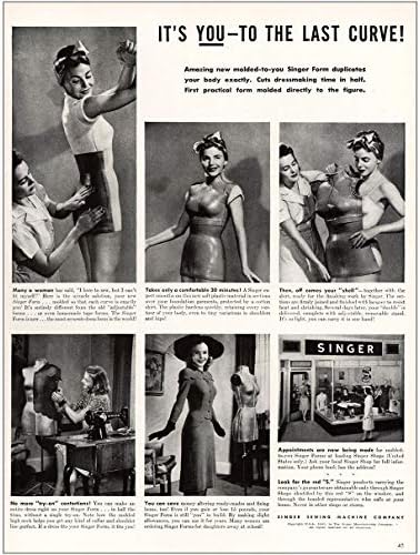 RelicPaper 1941 Singer Dikiş Makinesi: Son Eğriye, Singer Dikiş Makinesi Şirketi Baskı Reklamı