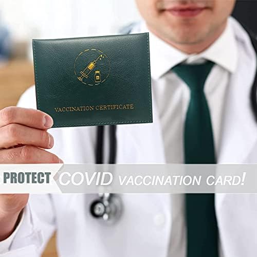 CDC Aşı Kartı Tutucu 3x4, SARSTRY Aşı Kartı Koruyucu, Bağışıklama Kartınızı Korumak için PU Deri CDC Aşı Kartı Koruyucu Tutucu