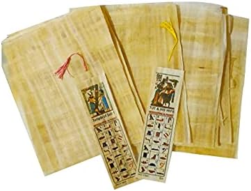 10 Mısır Papirüs Kağıdı 6x8 İnç (15x20 cm) - Antik Alfabeler Papirüs Sayfaları-Sanat Projesi, Scrapbooking ve Okul Tarihi için