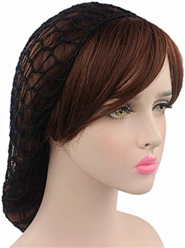 Qianmome Kadın Yumuşak Rayon Snood Şapka Saç Net Tığ İşi Saç Net Kap Mix Renkler
