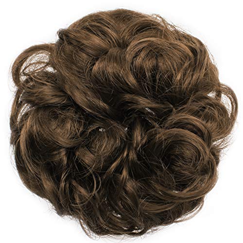 OneDor Bayanlar Sentetik Dalgalı Kıvırcık veya Dağınık Çanak Saç Bun Uzatma Postiş Scrunchie Chignon Tepsi At Kuyruğu (12TT26)