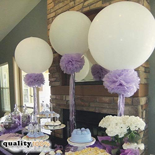 Greengoal 36 Lateks Balon Beyaz (Premium Helyum Kalite), Kalınlaşmak Yuvarlak Dev Balonlar Doğum Günü Festivaller Düğün & Olay