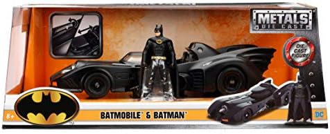 Dc Comıc 1989 Batmobile ile 2.75 Batman Metaller Diecast Araç ile Şekil, Siyah & DC Comics Batman Sonsuza Batmobile & Batman