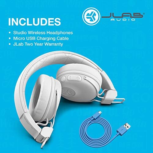 JLab Studio Bluetooth Kablosuz Kulak İçi Kulaklıklar / 30 + Saat Bluetooth 5 Çalma Süresi / EQ3 Ses / Ultra Peluş Suni Deri