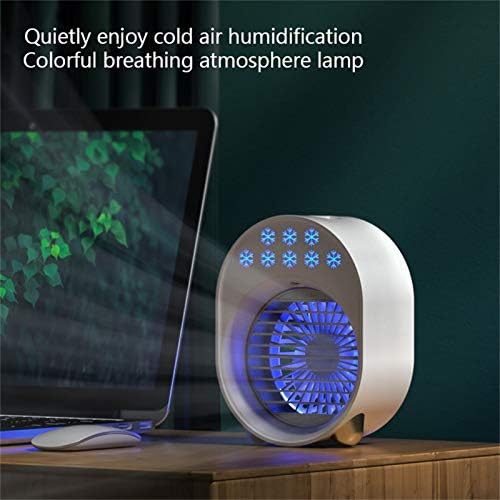 SUNyongsh Kişisel Hava Soğutucu, taşınabilir Klima Fan USB şarj edilebilir ile 3 rüzgar hızları ve led ışıkları, mini hava