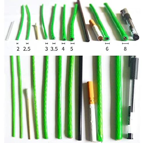 Yeşil 304 Paslanmaz Çelik Plastik Kaplı Çelik Tel Halat, Çap 1mm, Uzunluk 100m, (40 Alüminyum Kollu)