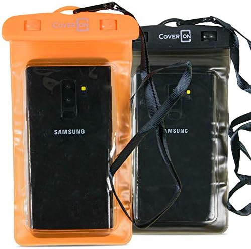 CoverON Evrensel Su Geçirmez Telefon Kılıfı, 2 Paket IPX8 Su Geçirmez Telefon Kılıfı ve Kayışlı Kuru Çanta-Samsung Galaxy S21/S21+