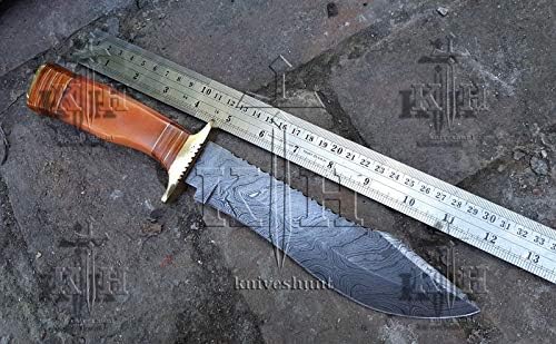 Şam çelik bıçak özel el yapımı-13 İnç Güzel Şam Çelik BOWİE bıçağı