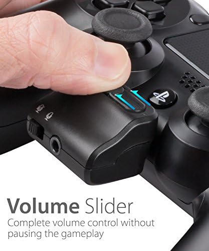 Fosmon Kulaklık Ses Kontrolü PS4 DualShock Denetleyicisi ile uyumlu (2 Paket), [Ses Kaydırıcı | Mikrofon Sessiz] 3.5 mm TRRS