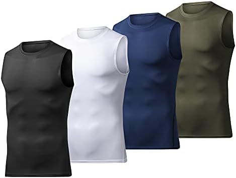 BUYJYA erkek Sıkıştırma Gömlek Baz Katman Egzersiz Fitness Seti Spor Giyim Erkekler için