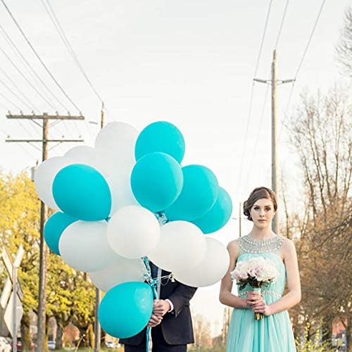 Saıtec Turkuaz Turkuaz balonlar ve Turkuaz konfeti balonları için Parti Süslemeleri, turkuaz Süslemeleri için Doğum Günü-Düğün-Nişan-Mezuniyet-Turkuaz