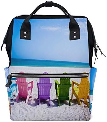 MUOOUM Yaz Plaj Renkli Sandalyeler bebek Bezi çantaları Anne Çantası Nappy Hemşirelik Sırt Çantası Bebek Bakımı ıçin Çok Fonksiyonlu