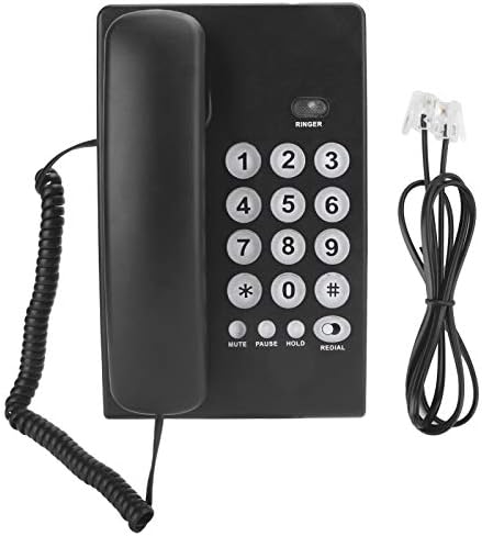 Sabit Telefon, Taşınabilir Aile İş Ofisi Sabit Sabit Flaş Fonksiyonlu Telefon ABS Siyah, Ev, Ofis, Otel için Net Sesli Kablolu