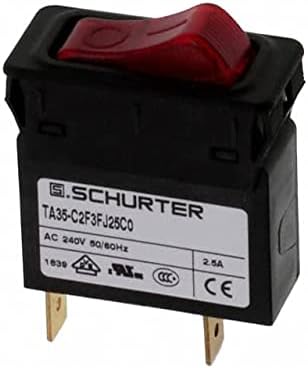 Schurter A. Ş. CIR BRKR THRM 2.5 A 240VAC 32VDC (5'li paket) (4435.0501)